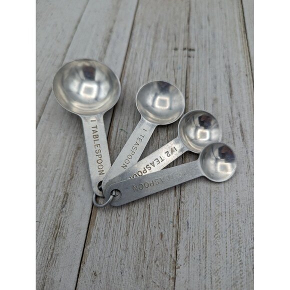 Metal Aluminum Measuring Spoons Set of 7 - Picture 2 of 6
